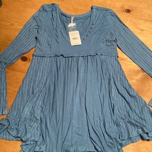 Blue Free People Top